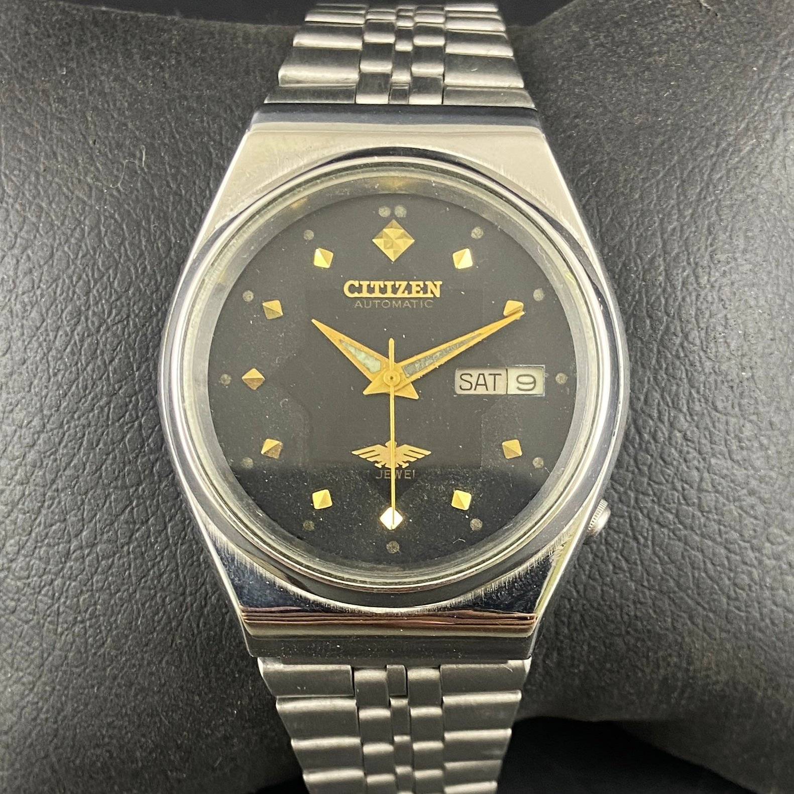 Vintage Original Citizen Black face Cal. 8200 Automatic 21 Jewels Men,s Wrist Watch 